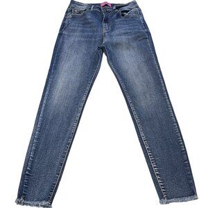 Telepatia Skinny Jeans Juniors 11 High Rise Distressed Jeggings Dark Wash Y2K